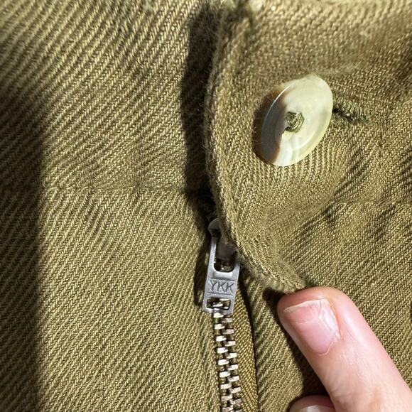 Able Pant Women 8 Olive Green Linen Blend Charlie Tapered Sustainable Lagenlook - Picture 6 of 10